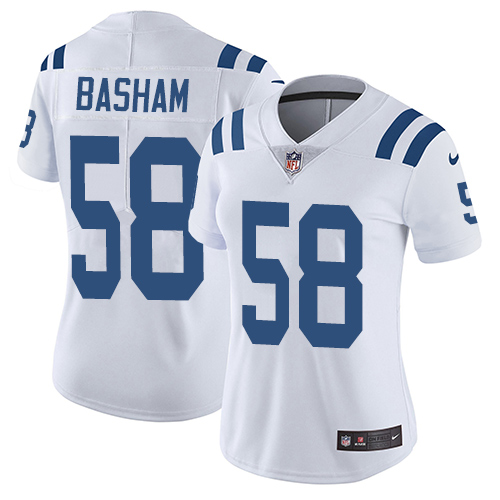 Indianapolis Colts #58 Limited Tarell Basham White Nike NFL Road Women Vapor Untouchable jerseys->indianapolis colts->NFL Jersey